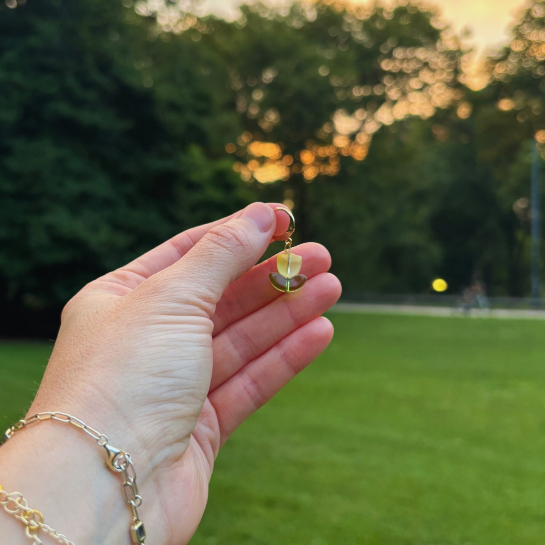 Yellow Tulip Earrings