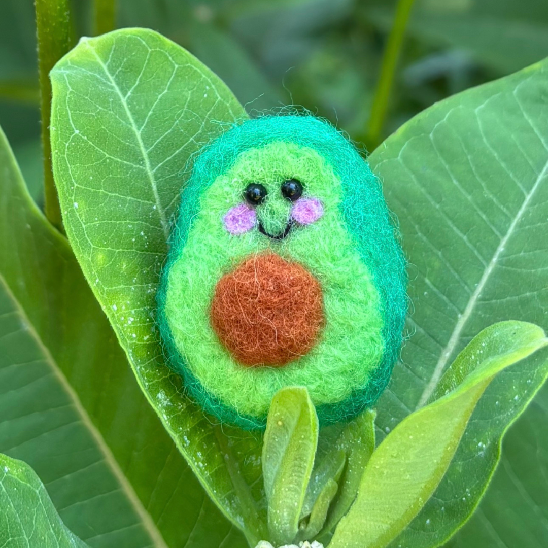 Felted Avocado Buddy